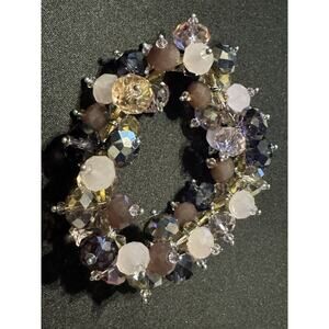 Vintage Multi Colored Glass Beaded Cha Cha Stretch Bracelet